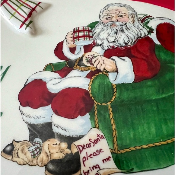 Fitz and Floyd “Dear Santa” Sentiment Tray 9” x 6”. - Picture 7 of 10
